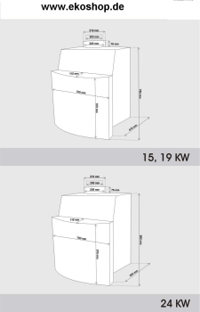 24 KW chimney insert water-leading