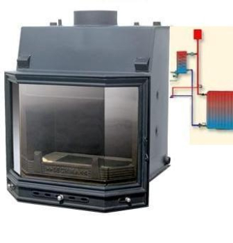14,9 KW chimney insert water-leading