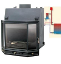 S 24 kW Kamineinsatz wasserf. / Prismatische Scheibe geteilt 2,5