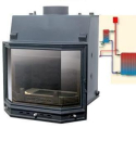 19 kW Kamineinsatz wasserf�hrend / Prismatische Scheibe 1bar